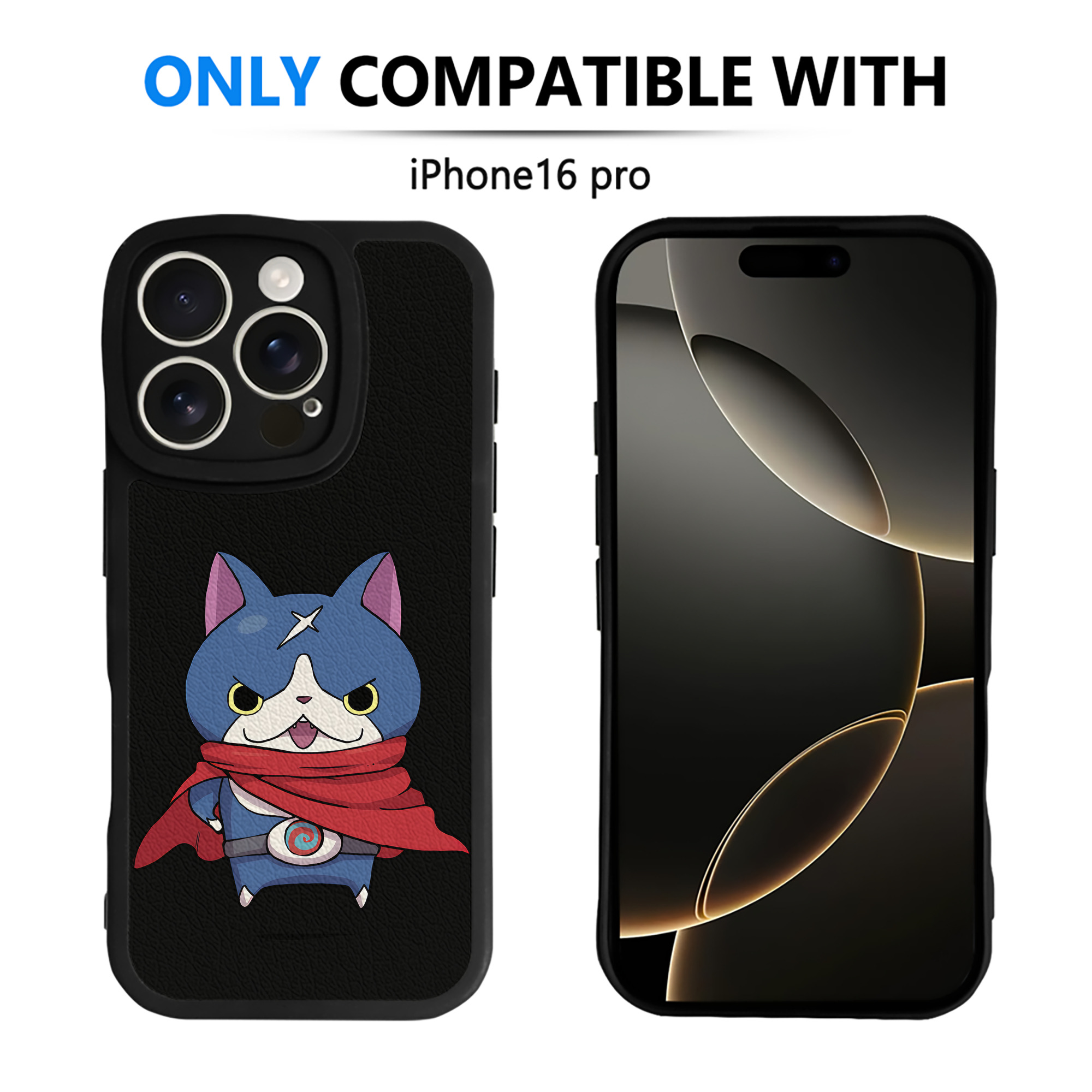 （画像用） 妖怪ウォッチ Yo-kai Watch 【iPhone 16シリーズ対応】シリコンスマホケース（レザー調） 材質：シリコン